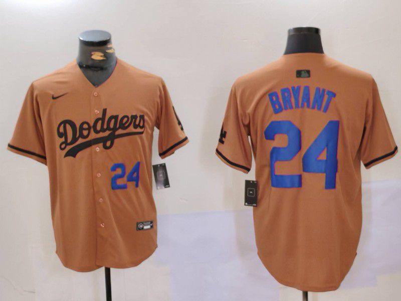 Men Los Angeles Dodgers 24 Bryant army green joint name 2024 Nike MLB Jersey style 6
